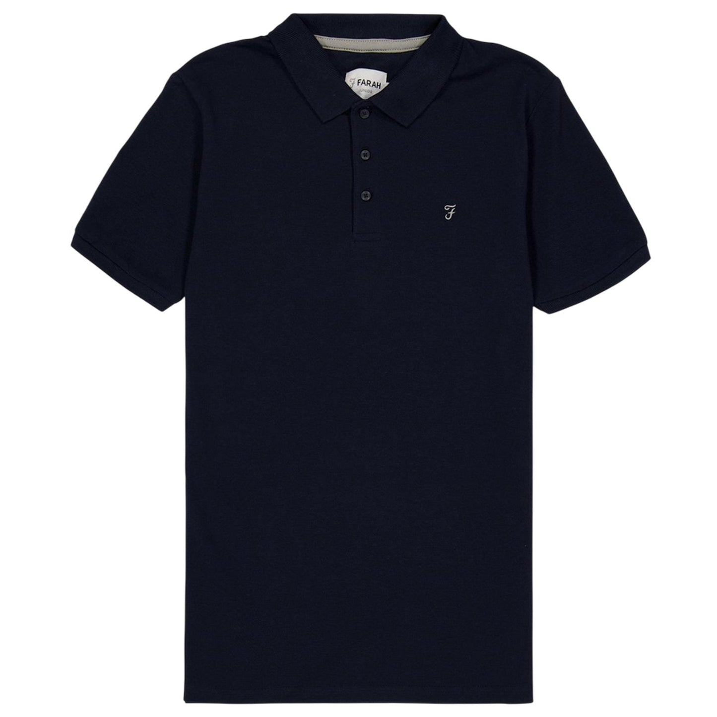 Navy Blazer - Front - Farah Boys Bugsworth Embroidered Short-Sleeved Polo Shirt