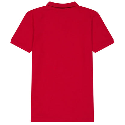 Red - Back - Farah Boys Bugsworth Embroidered Short-Sleeved Polo Shirt