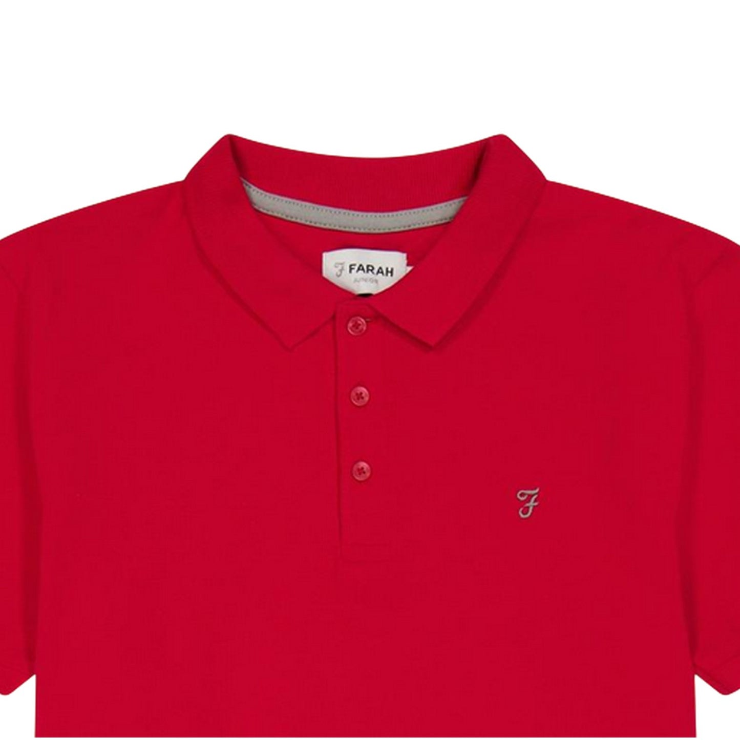 Red - Side - Farah Boys Bugsworth Embroidered Short-Sleeved Polo Shirt