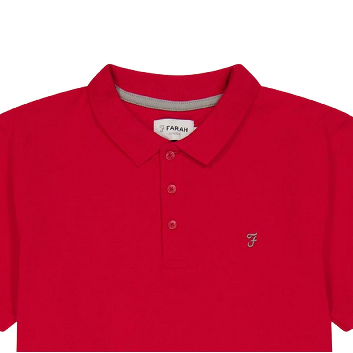 Red - Side - Farah Boys Bugsworth Embroidered Short-Sleeved Polo Shirt