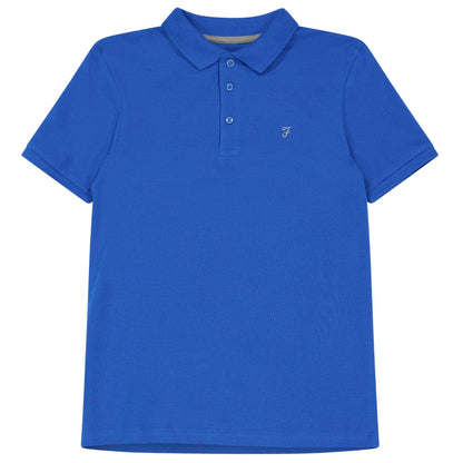Royal Blue - Front - Farah Boys Bugsworth Embroidered Short-Sleeved Polo Shirt