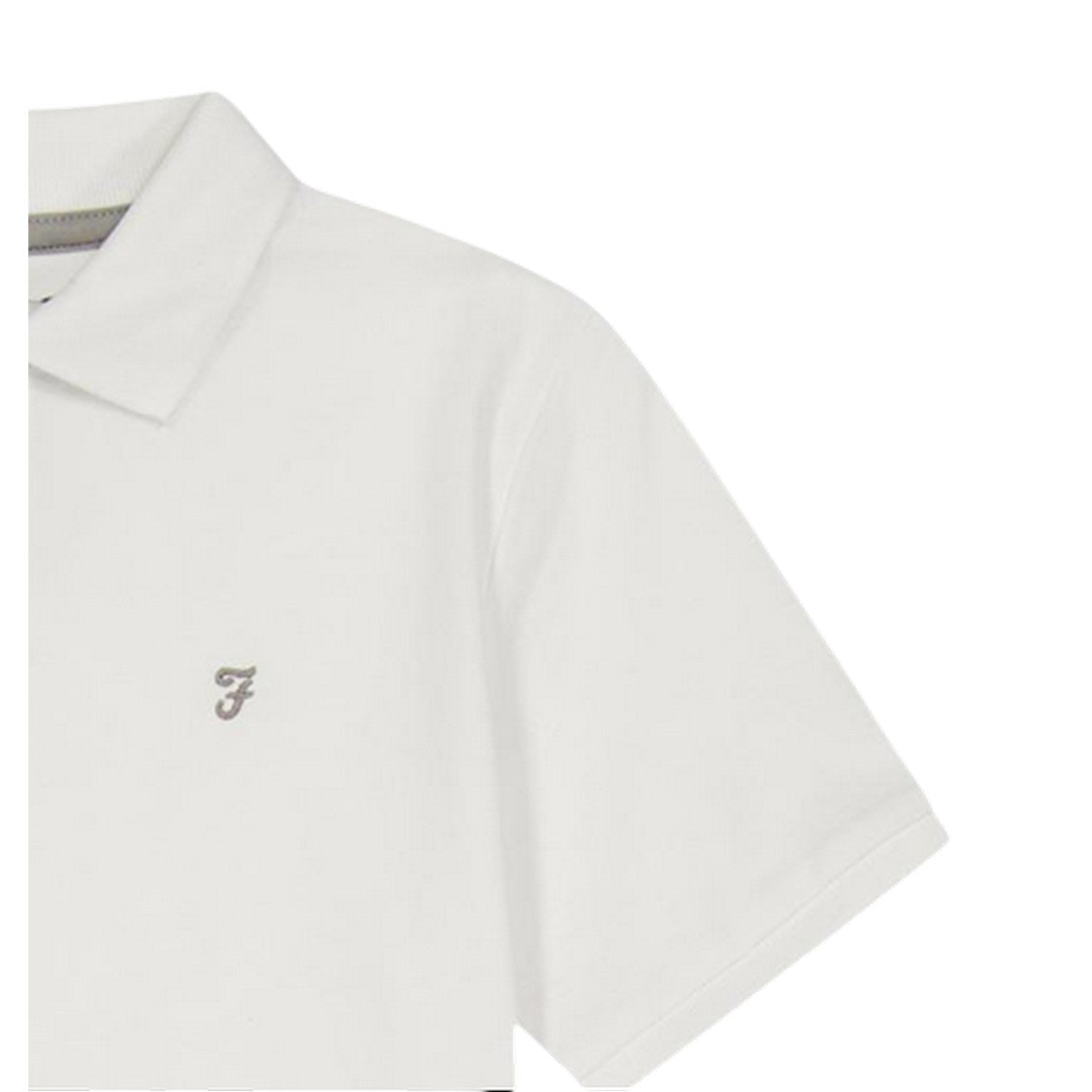 White - Lifestyle - Farah Boys Bugsworth Embroidered Short-Sleeved Polo Shirt