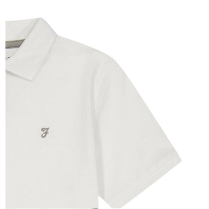White - Lifestyle - Farah Boys Bugsworth Embroidered Short-Sleeved Polo Shirt