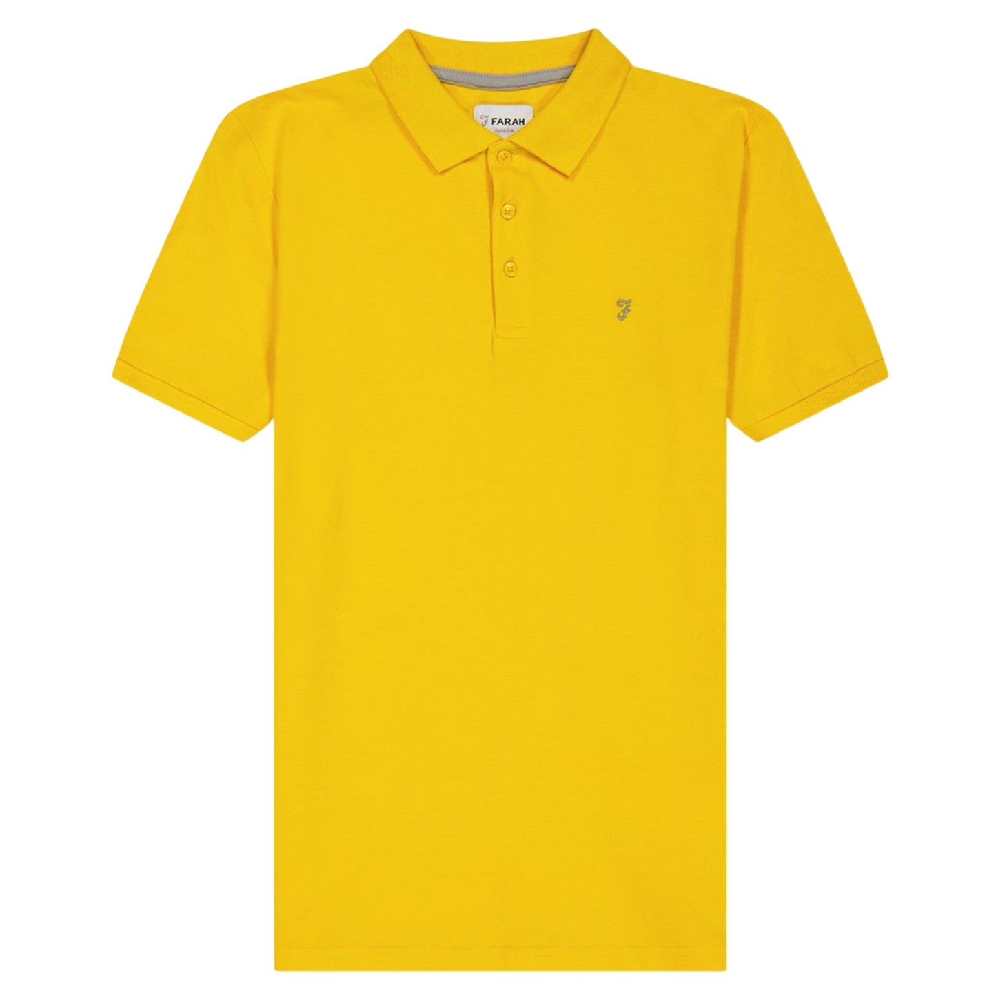 Yellow - Front - Farah Boys Bugsworth Embroidered Short-Sleeved Polo Shirt