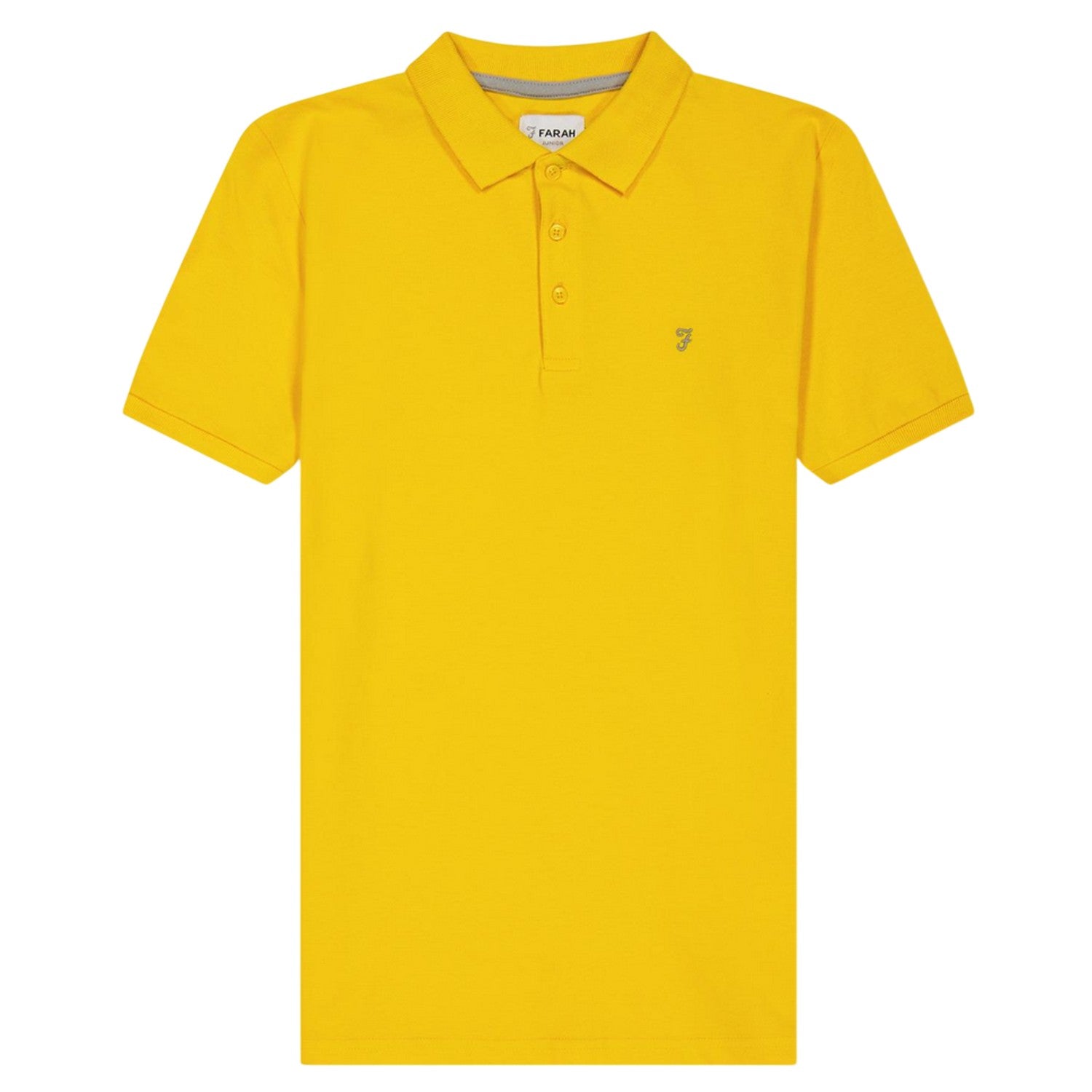 Yellow - Front - Farah Boys Bugsworth Embroidered Short-Sleeved Polo Shirt