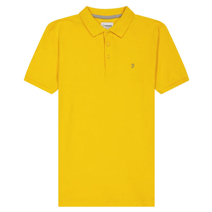 Yellow - Front - Farah Boys Bugsworth Embroidered Short-Sleeved Polo Shirt