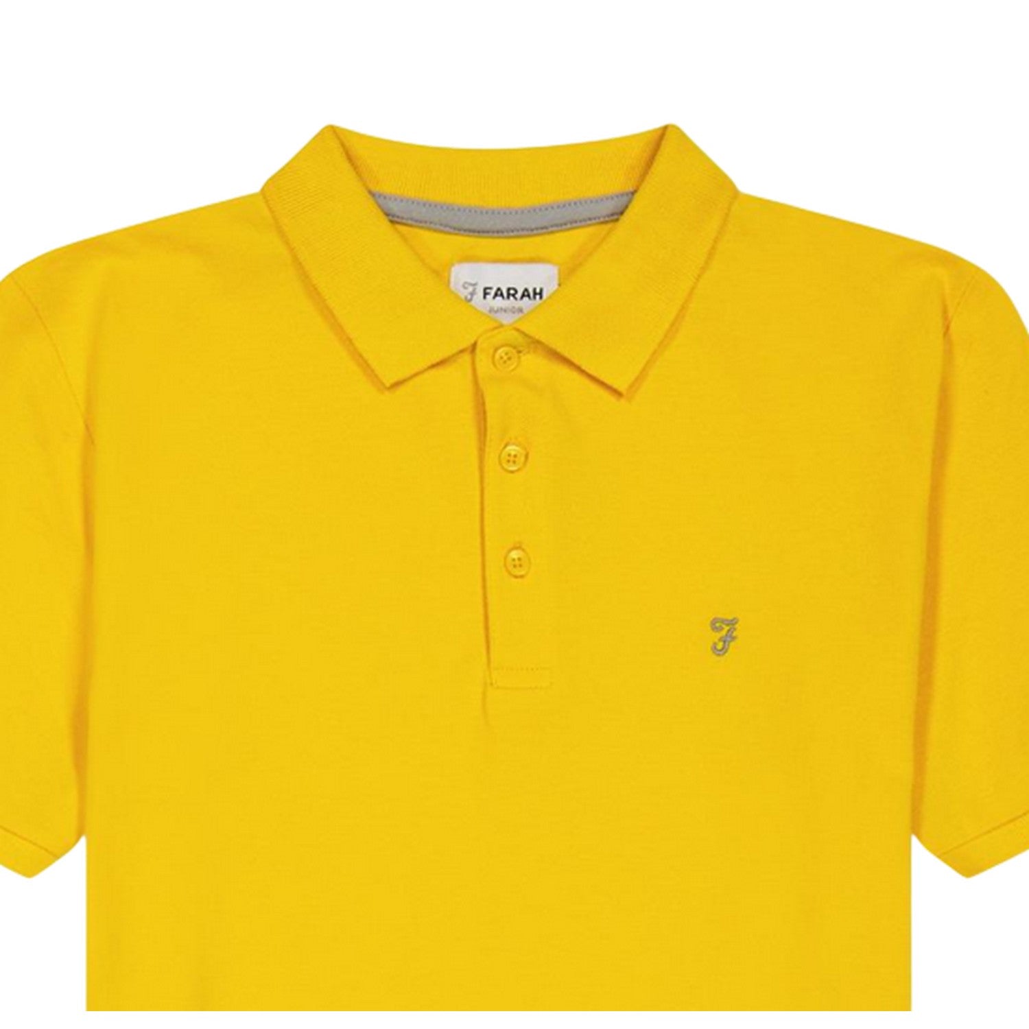 Yellow - Side - Farah Boys Bugsworth Embroidered Short-Sleeved Polo Shirt