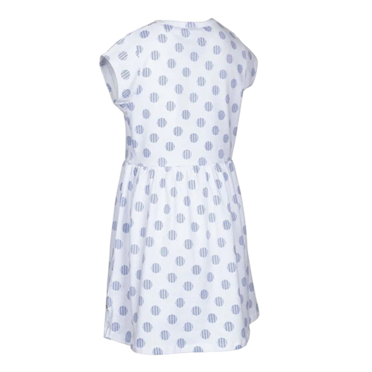White - Back - Trespass Girls Polka Dot & Stripe Casual Dress