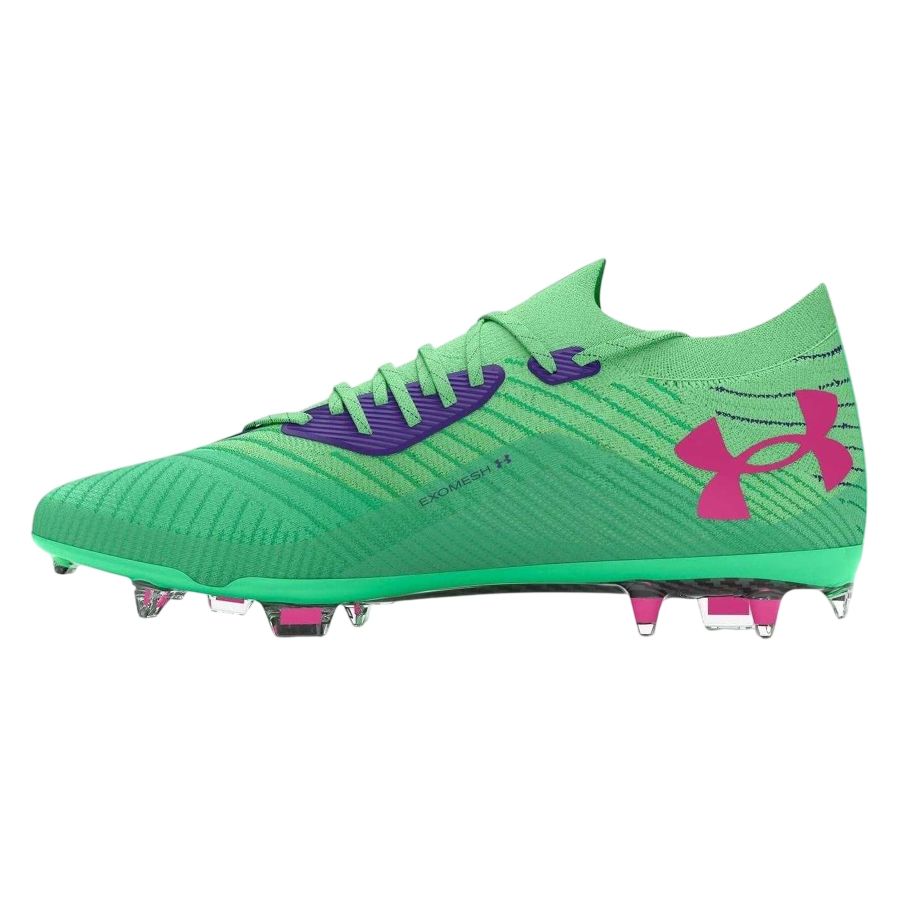 Green - Back - Under Armour Mens Shoody Elite 2.0 Round Toe Football Boots