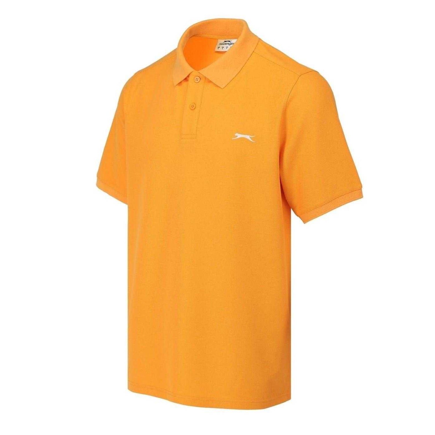 Bright Marigold - Side - Slazenger Mens Embroidered Logo Polo Shirt