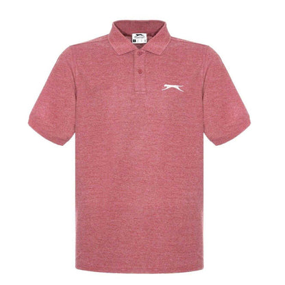 Burgundy Marl - Front - Slazenger Mens Embroidered Logo Polo Shirt