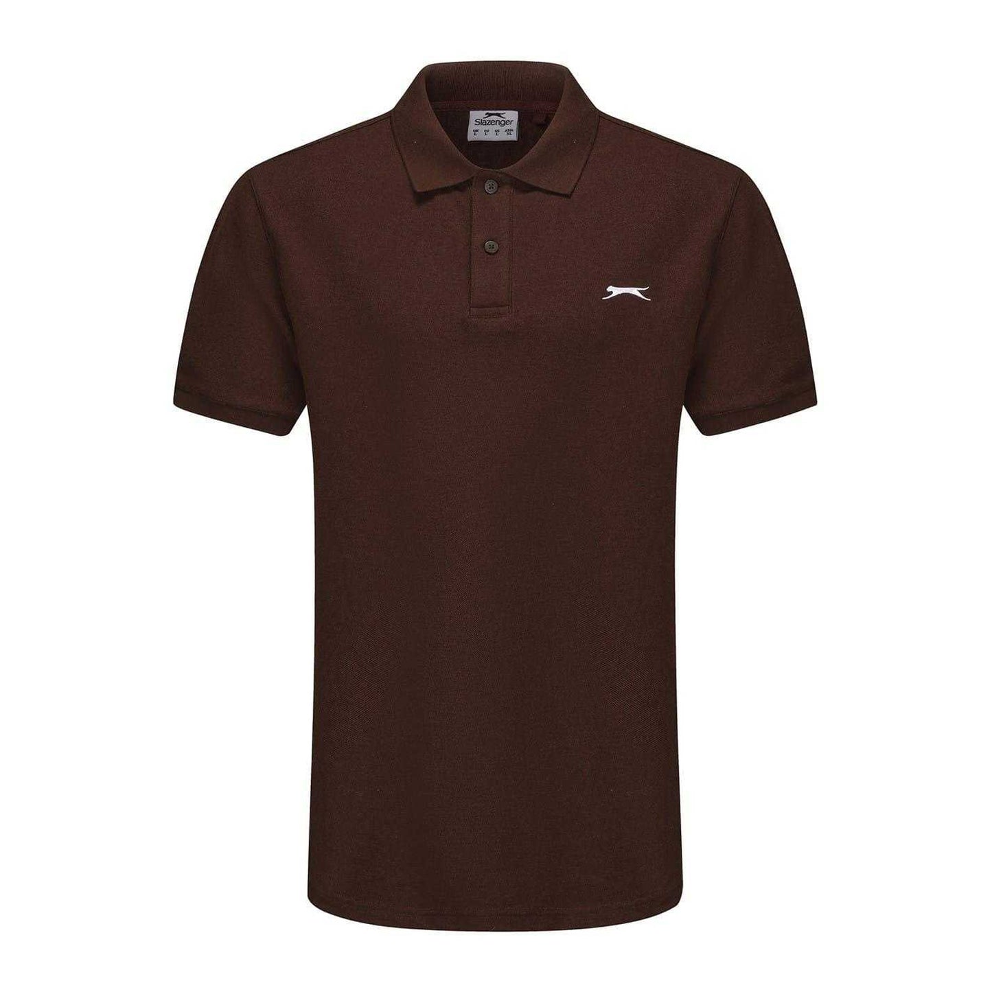 Chocolate Brown - Front - Slazenger Mens Embroidered Logo Polo Shirt