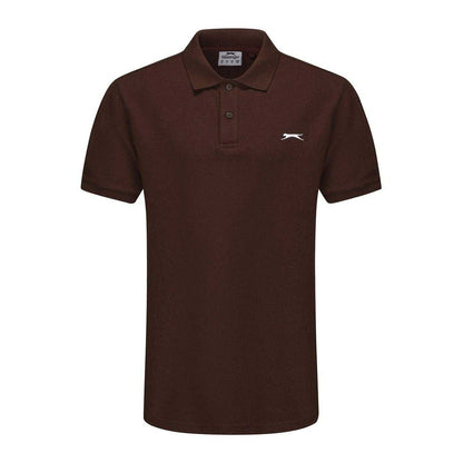 Chocolate Brown - Front - Slazenger Mens Embroidered Logo Polo Shirt