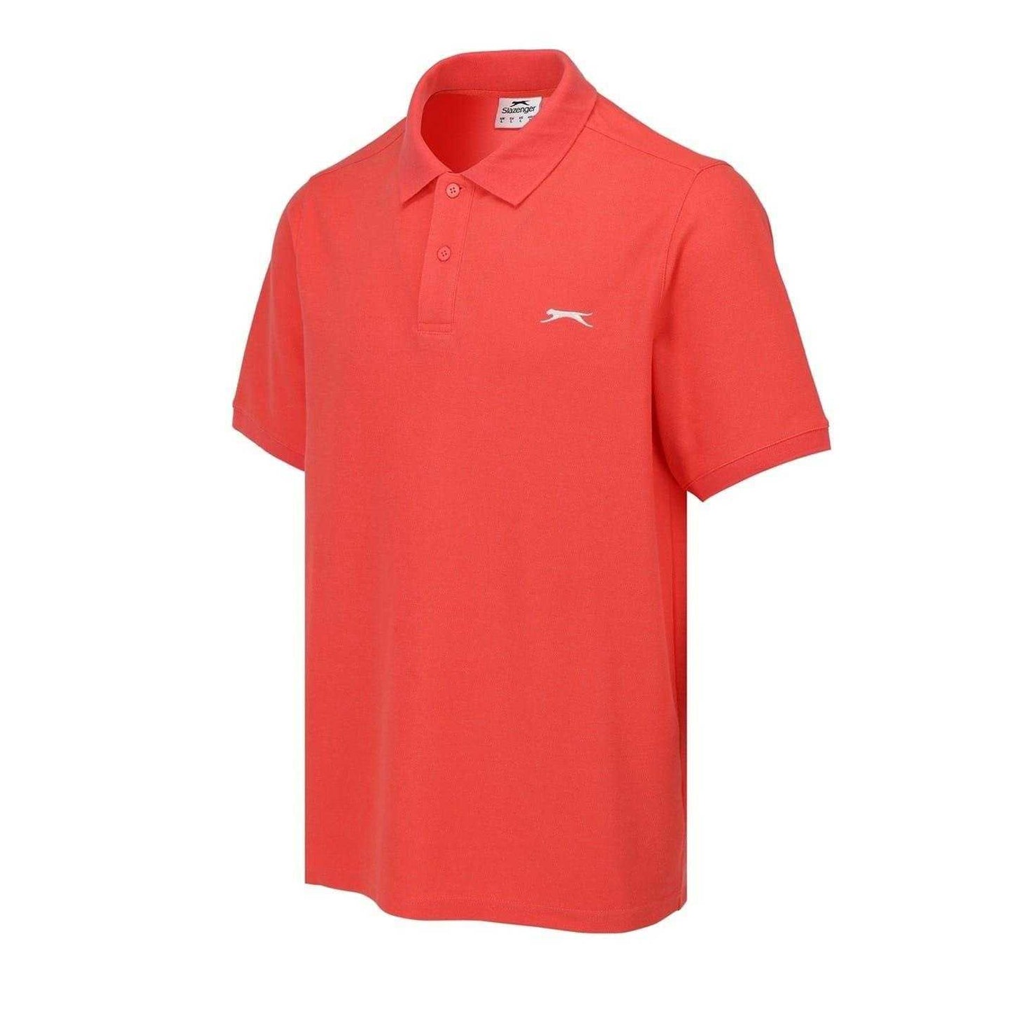 Coral Pink - Side - Slazenger Mens Embroidered Logo Polo Shirt