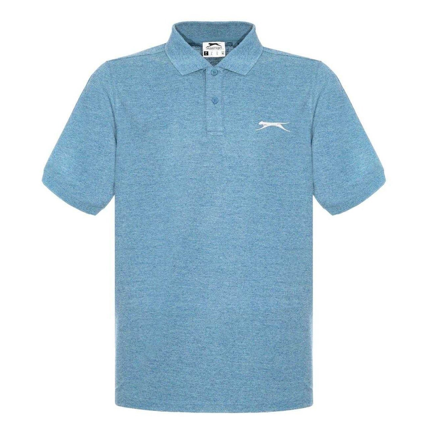 Denim Blue Marl - Front - Slazenger Mens Embroidered Logo Polo Shirt