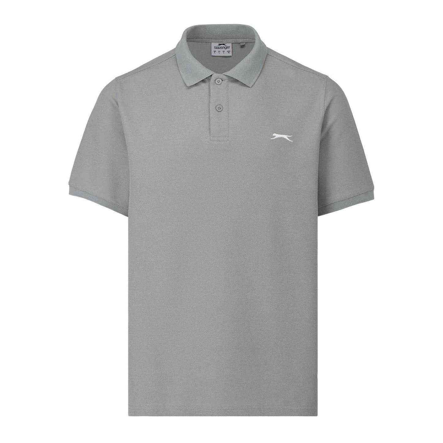 Light Grey - Front - Slazenger Mens Embroidered Logo Polo Shirt