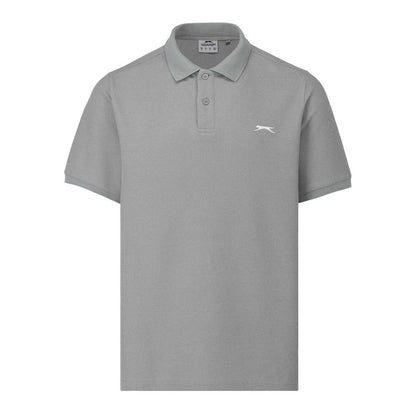 Light Grey - Front - Slazenger Mens Embroidered Logo Polo Shirt