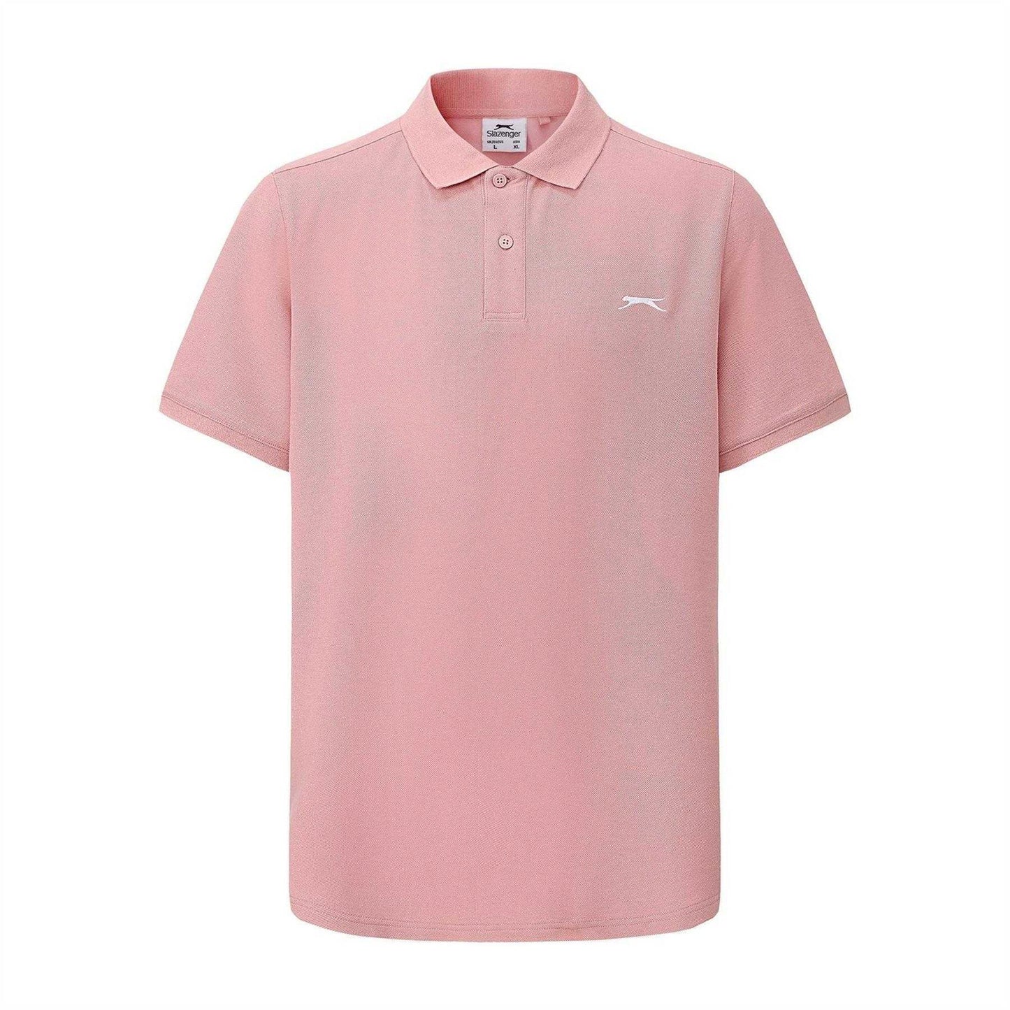 Light Pink - Front - Slazenger Mens Embroidered Logo Polo Shirt