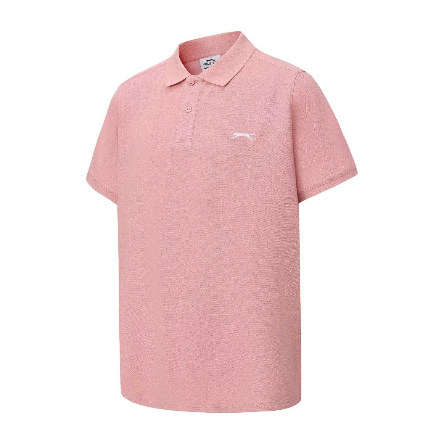 Light Pink - Side - Slazenger Mens Embroidered Logo Polo Shirt