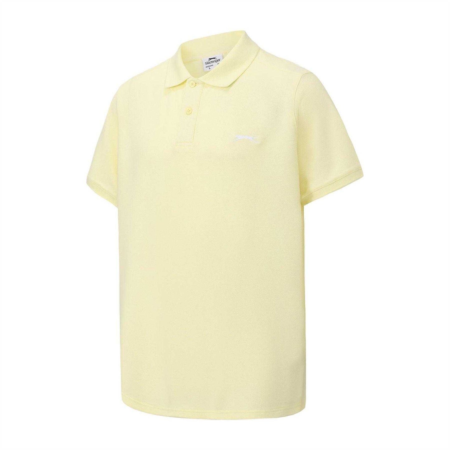 Light Yellow - Side - Slazenger Mens Embroidered Logo Polo Shirt