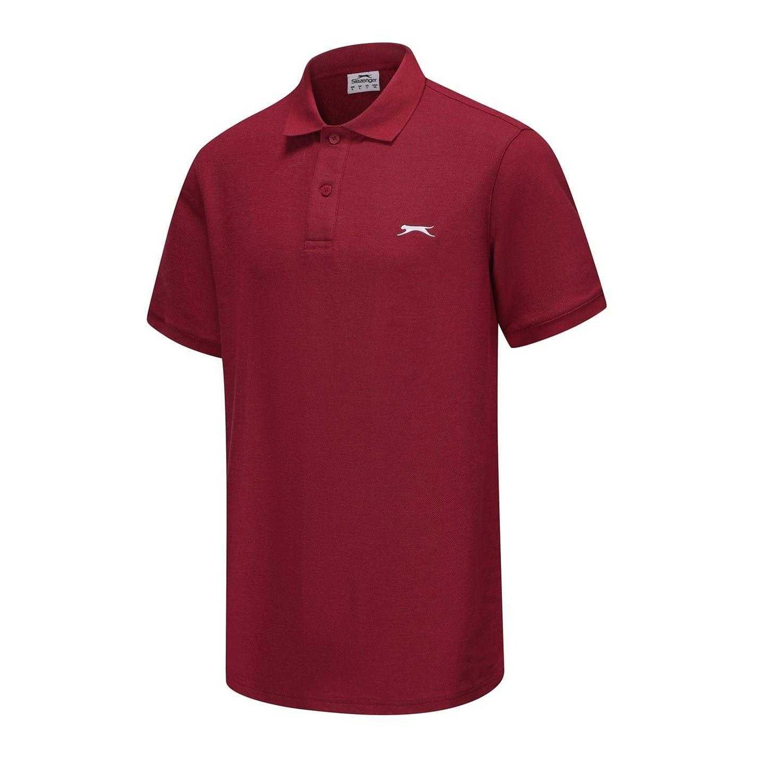 Berry - Side - Slazenger Mens Embroidered Logo Polo Shirt