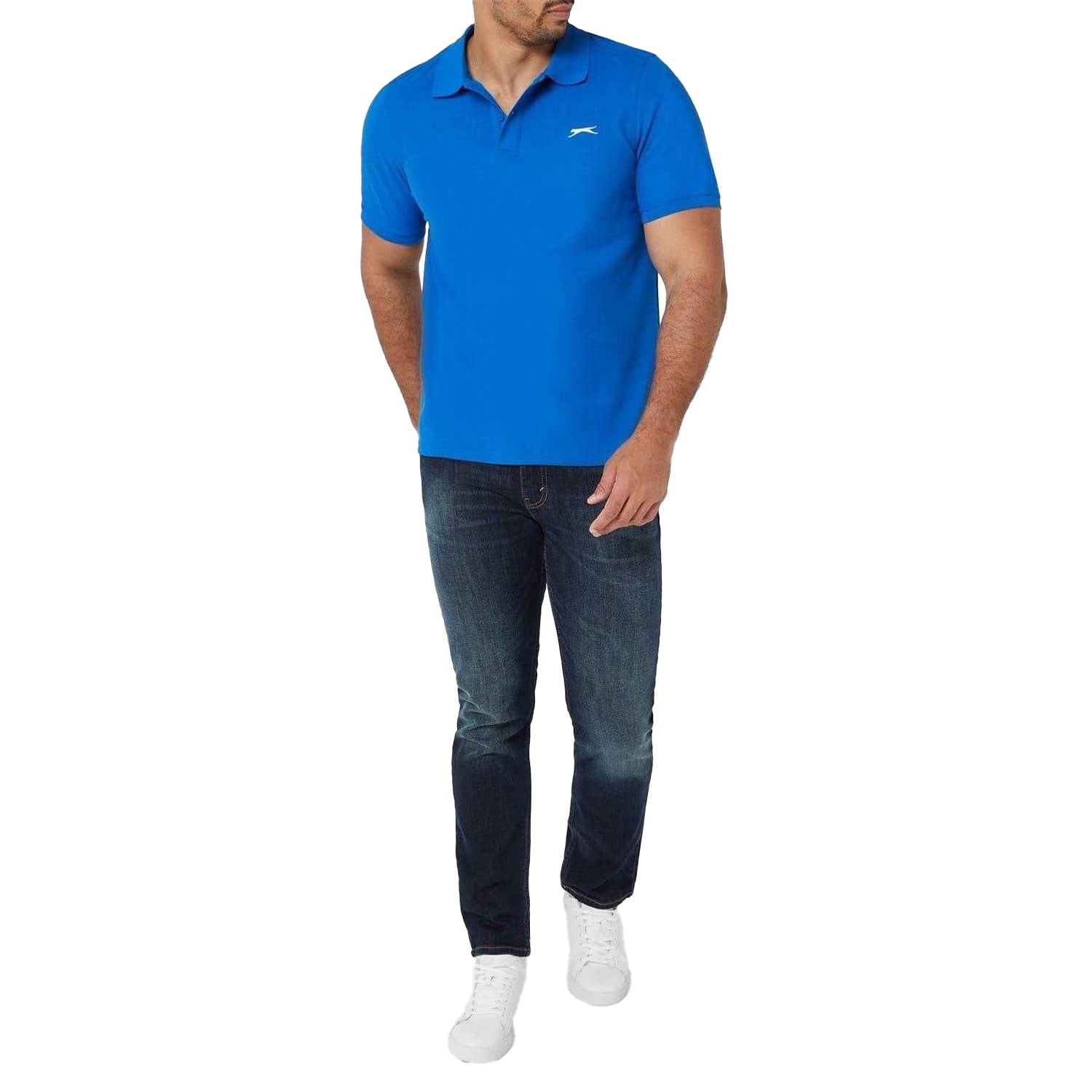 Royal Blue - Side - Slazenger Mens Embroidered Logo Polo Shirt