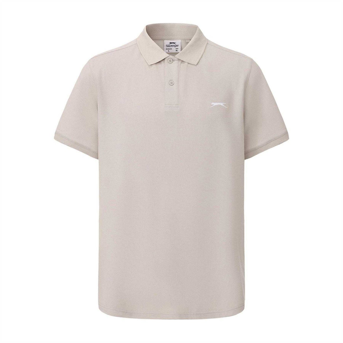 Stone - Front - Slazenger Mens Embroidered Logo Polo Shirt