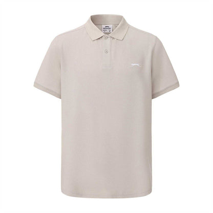 Stone - Front - Slazenger Mens Embroidered Logo Polo Shirt