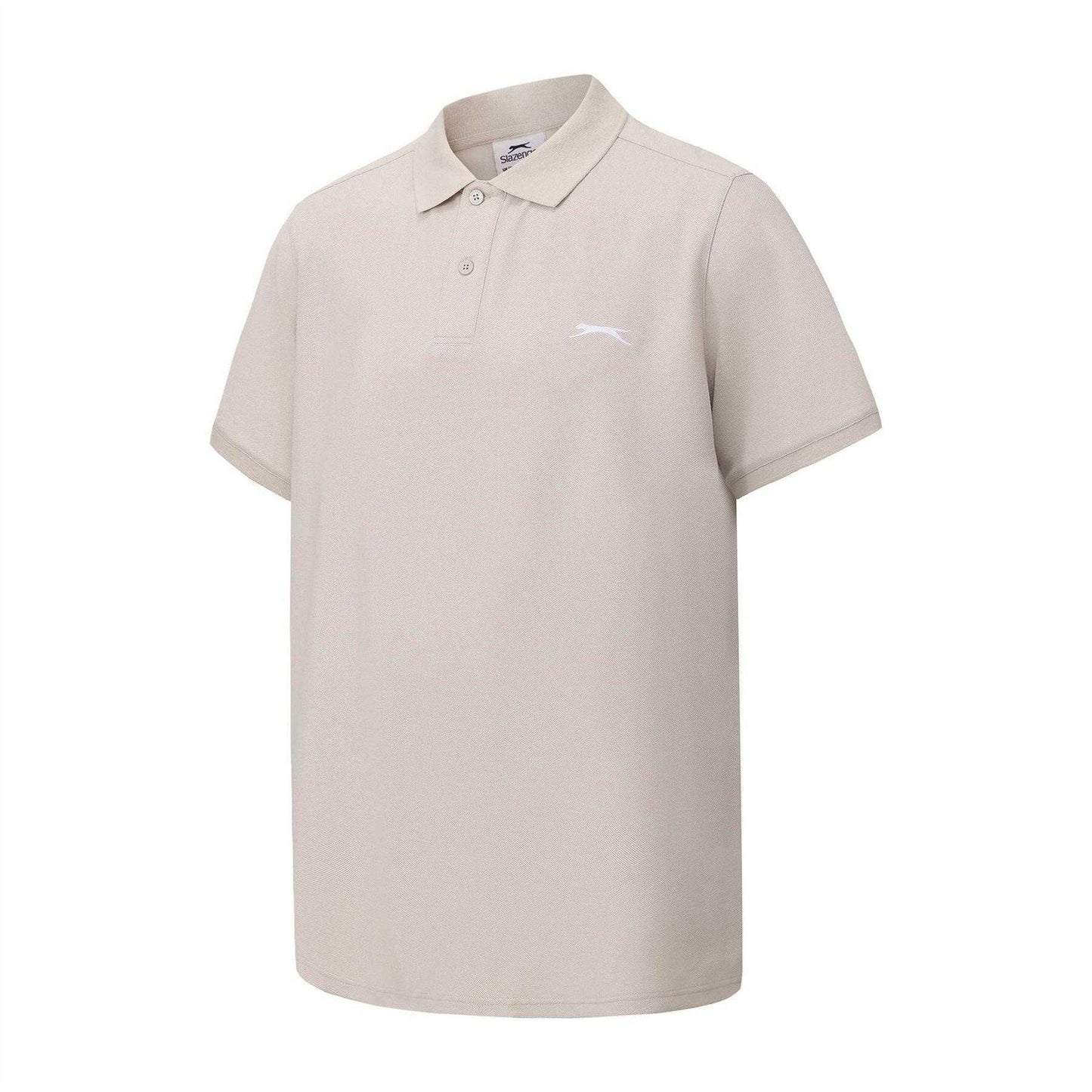Stone - Side - Slazenger Mens Embroidered Logo Polo Shirt