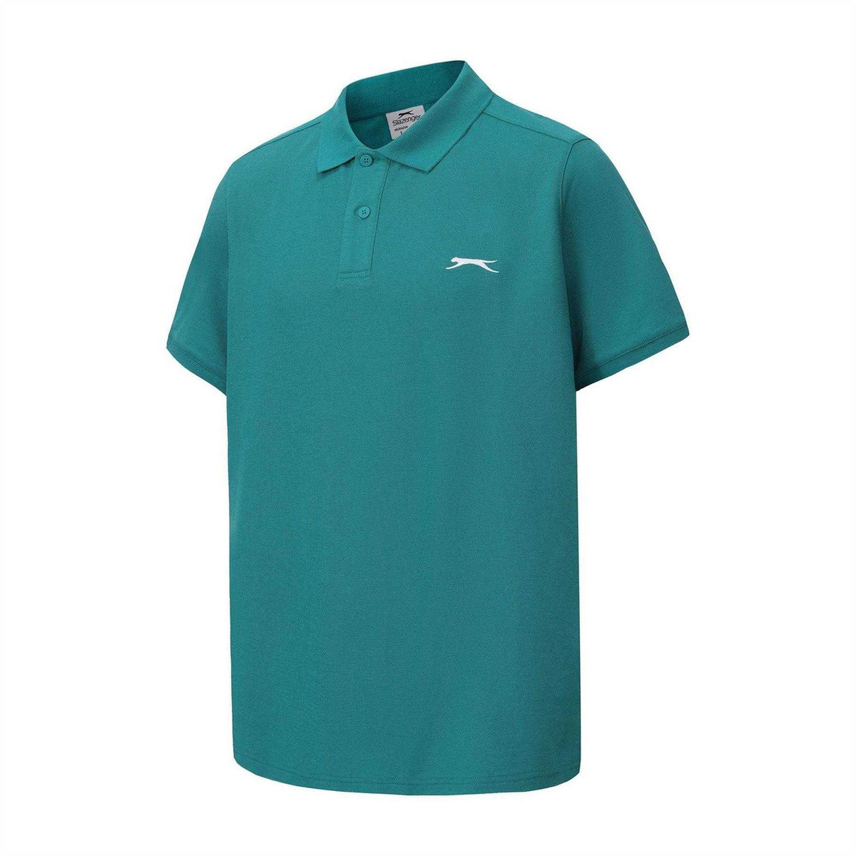 Teal - Side - Slazenger Mens Embroidered Logo Polo Shirt