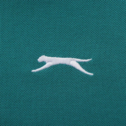 Teal - Lifestyle - Slazenger Mens Embroidered Logo Polo Shirt