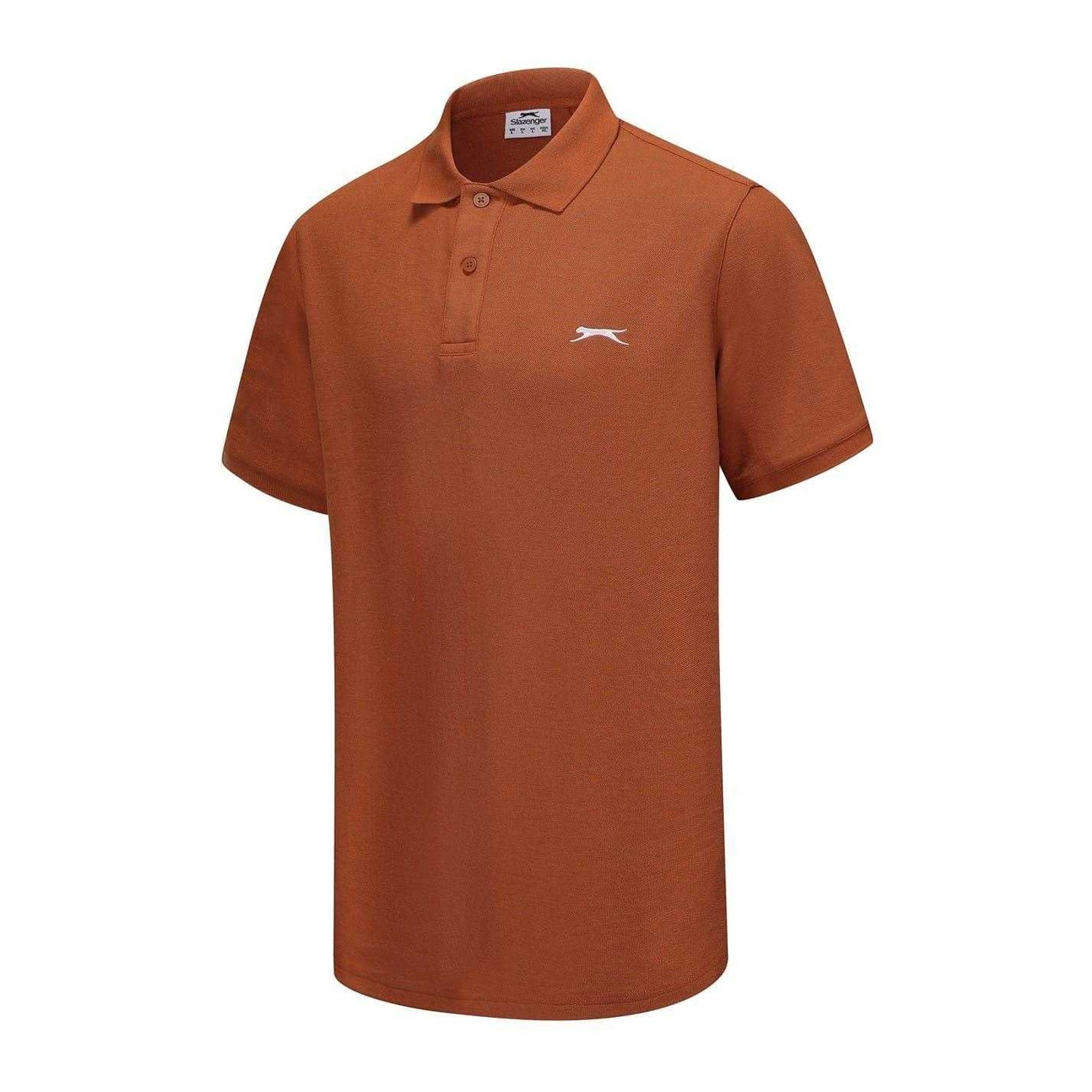 Terracotta - Side - Slazenger Mens Embroidered Logo Polo Shirt