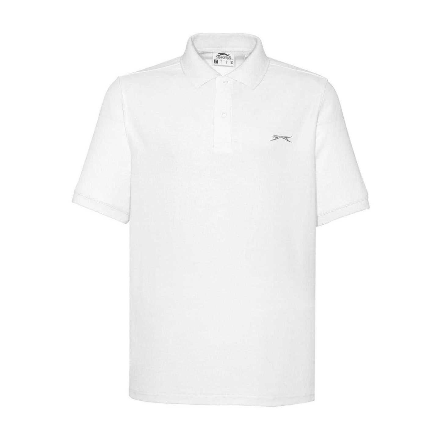 White - Front - Slazenger Mens Embroidered Logo Polo Shirt