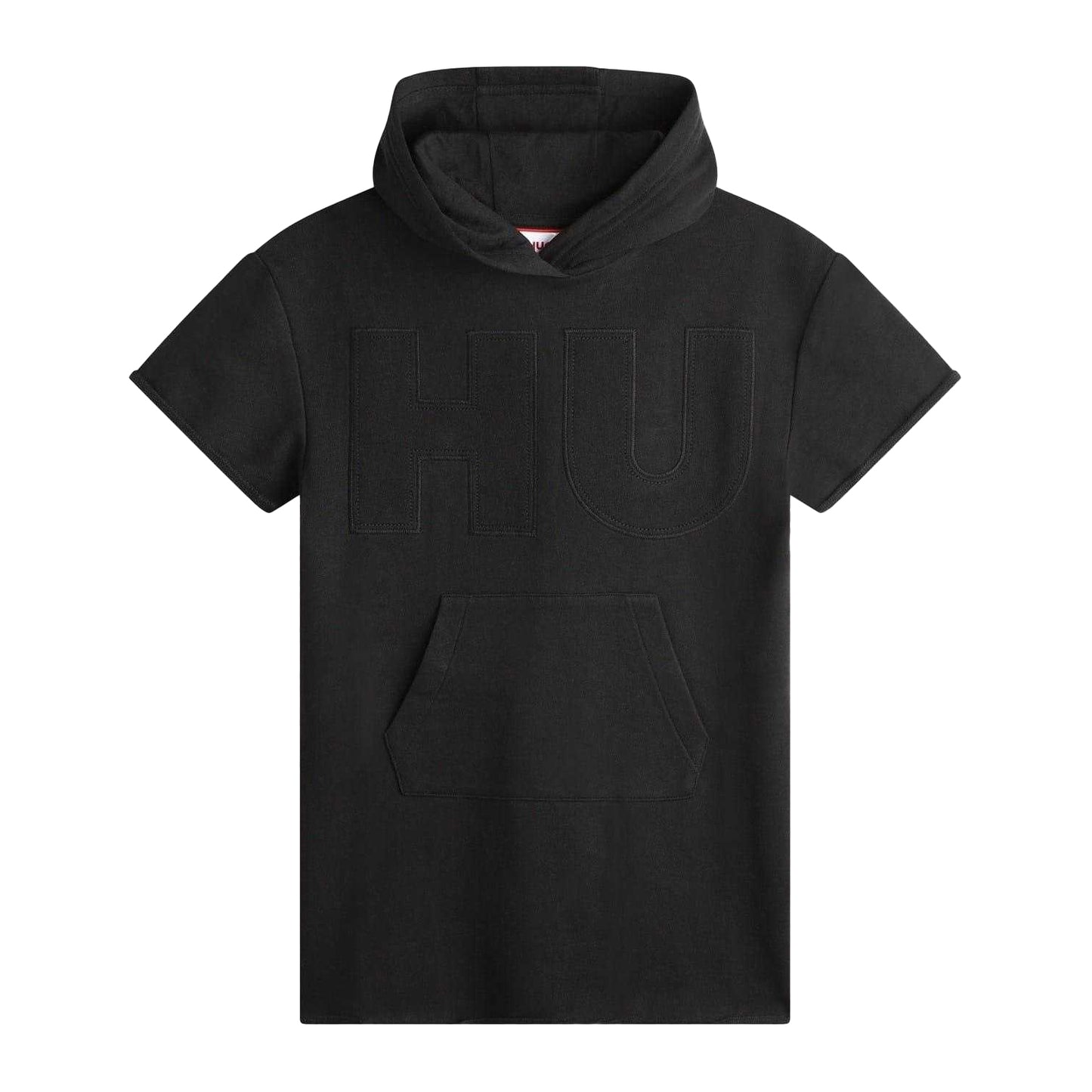 Black - Front - Hugo Childrens-Kids Embroidered Hoodie Dress
