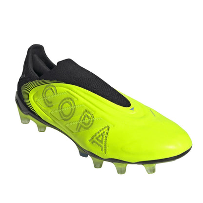 Blue-Lemon - Front - Adidas Mens Copa Pure 3 Elite Calf Leather Soft Ground Football Boots