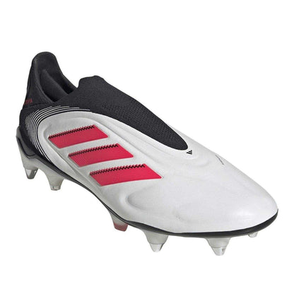 White-Red-Black - Front - Adidas Mens Copa Pure 3 Elite Calf Leather Soft Ground Football Boots