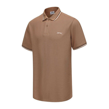Dark Beige - Side - Slazenger Mens Contrast Tipped Polo Shirt