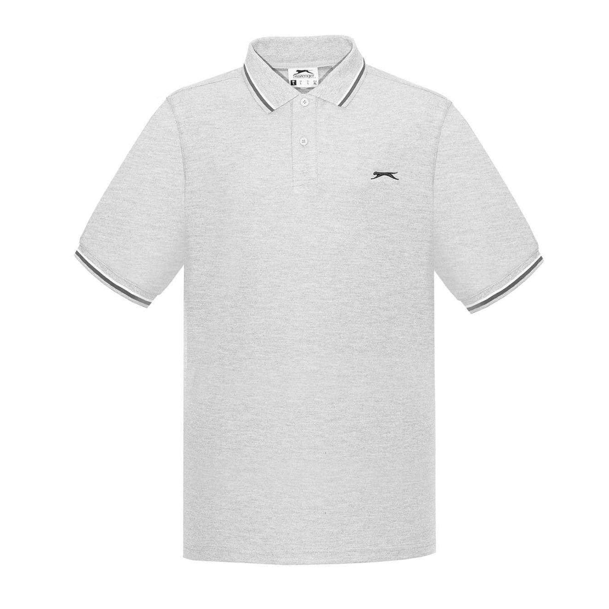 Grey Marl - Front - Slazenger Mens Contrast Tipped Polo Shirt
