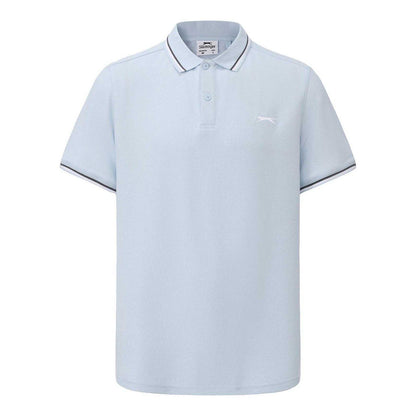 Light Blue - Front - Slazenger Mens Contrast Tipped Polo Shirt