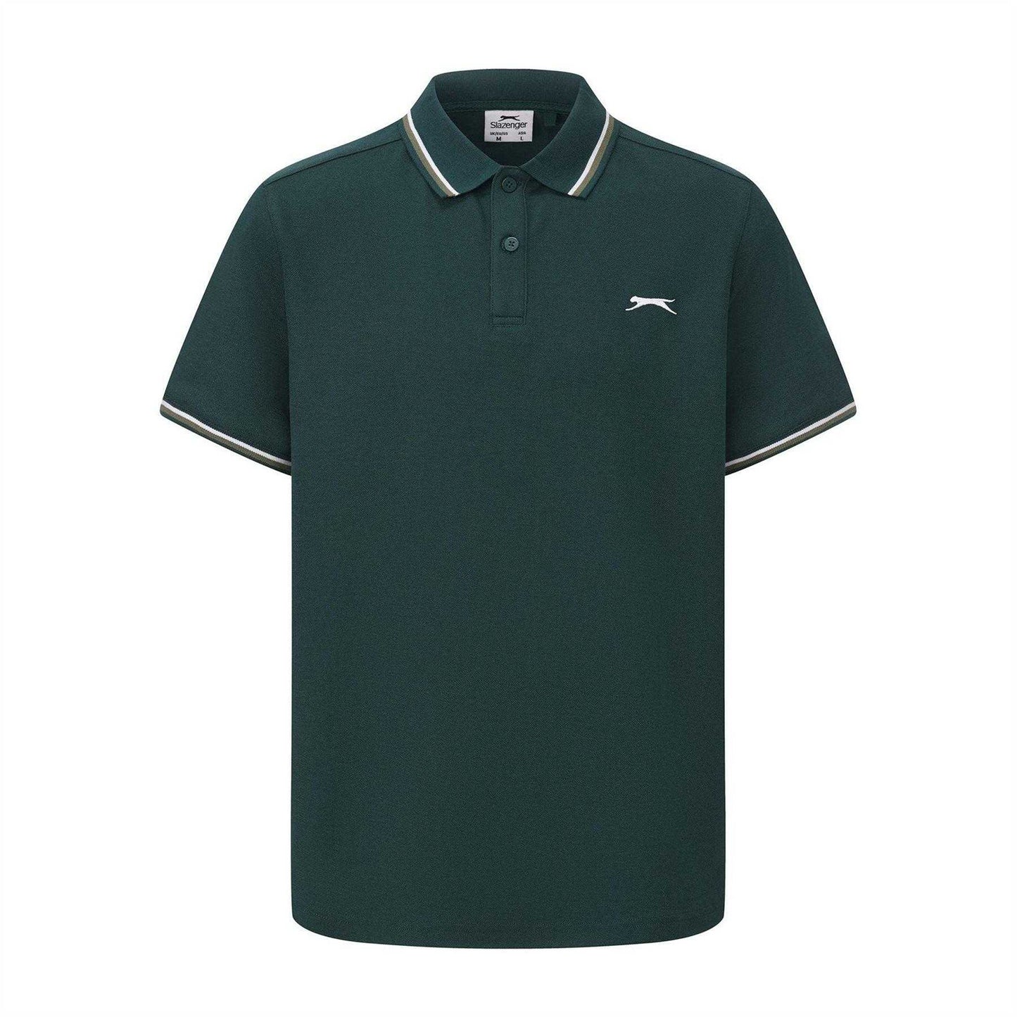 Light Green - Front - Slazenger Mens Contrast Tipped Polo Shirt