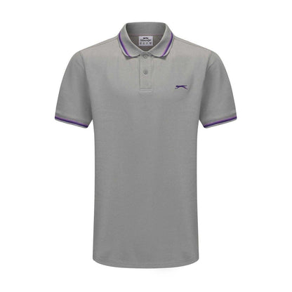 Light Grey - Front - Slazenger Mens Contrast Tipped Polo Shirt