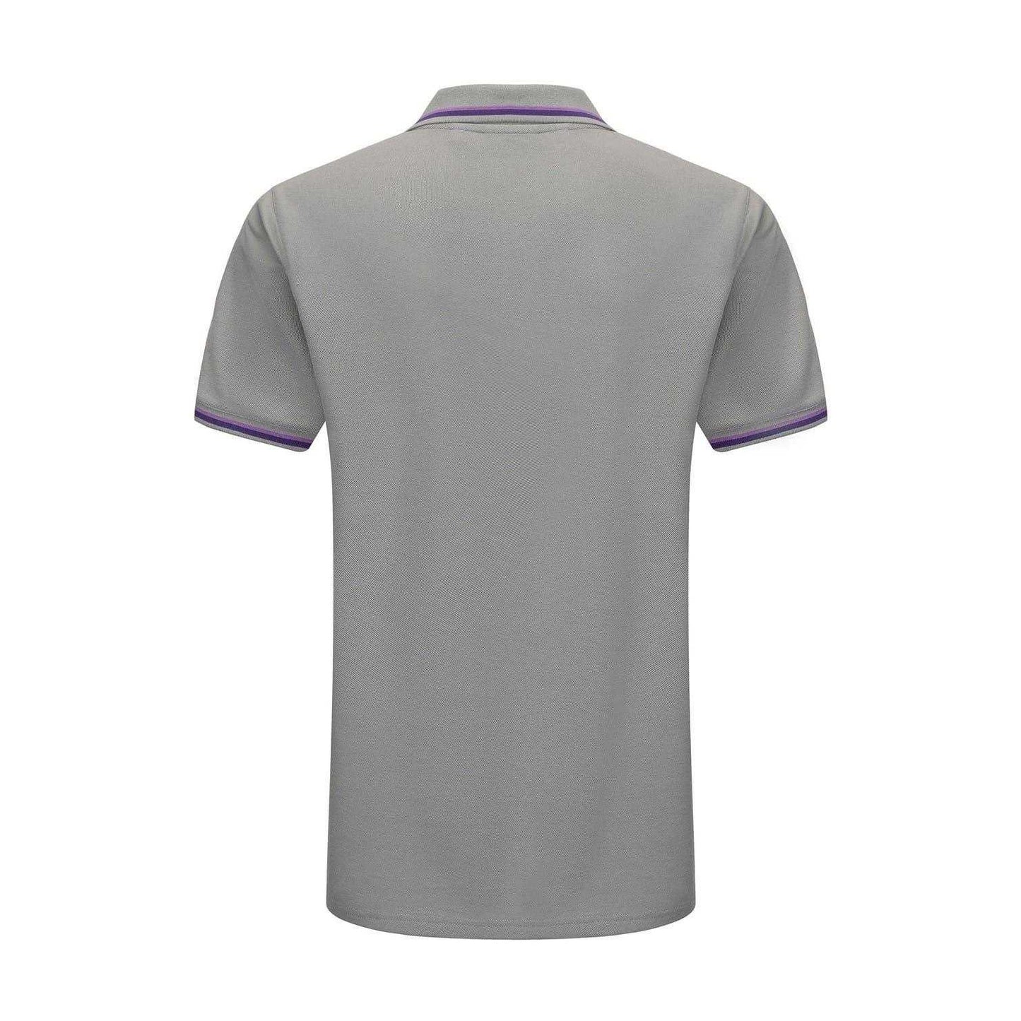 Light Grey - Back - Slazenger Mens Contrast Tipped Polo Shirt