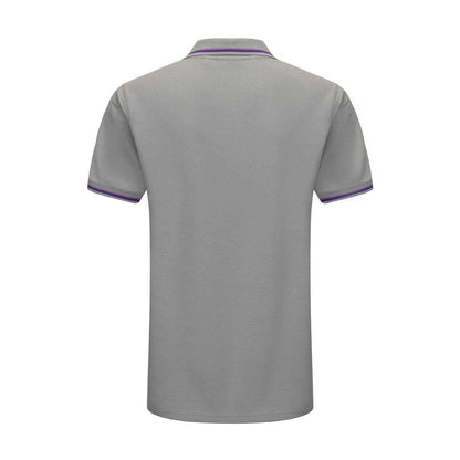 Light Grey - Back - Slazenger Mens Contrast Tipped Polo Shirt