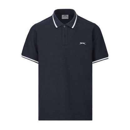 Navy - Front - Slazenger Mens Contrast Tipped Polo Shirt