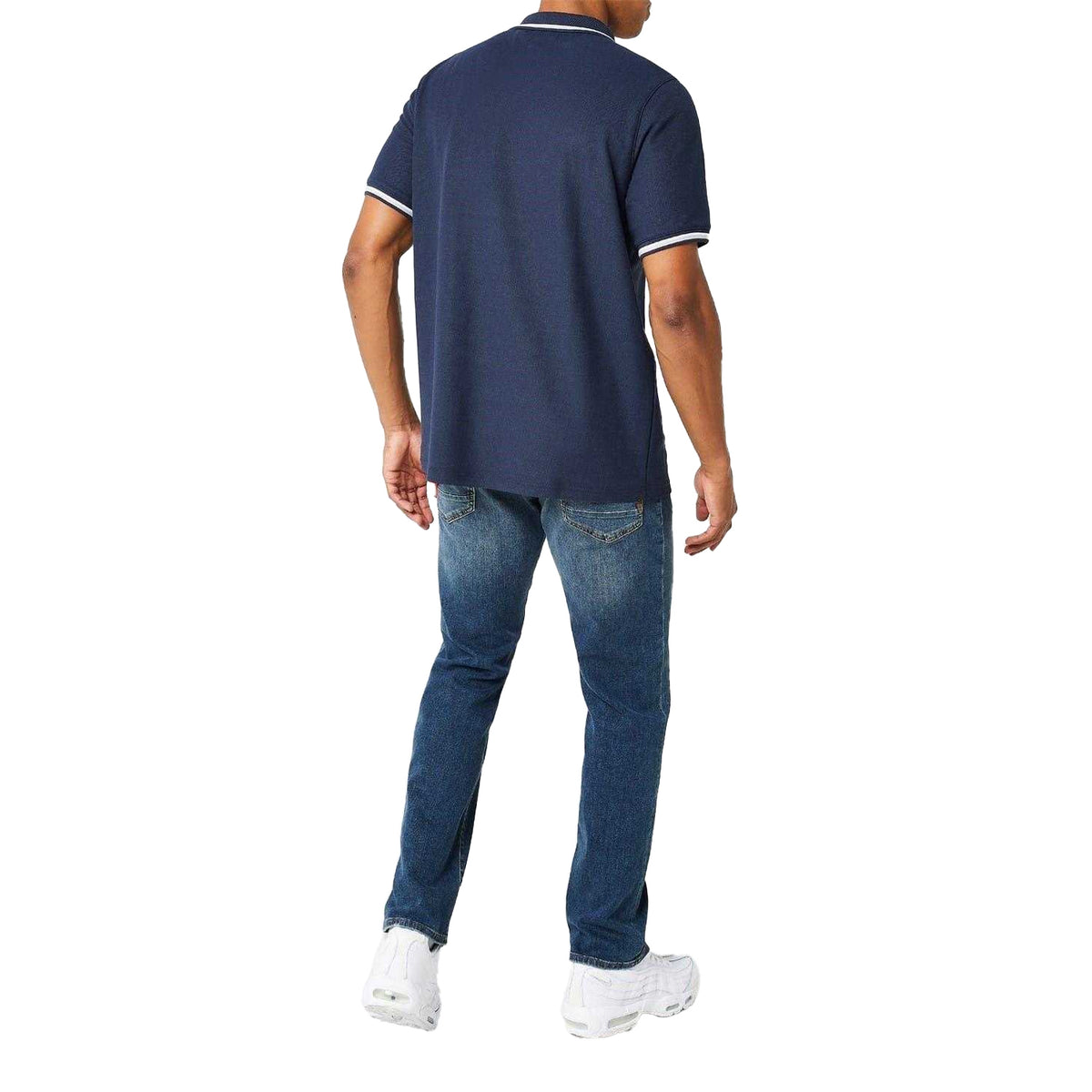 Navy - Lifestyle - Slazenger Mens Contrast Tipped Polo Shirt