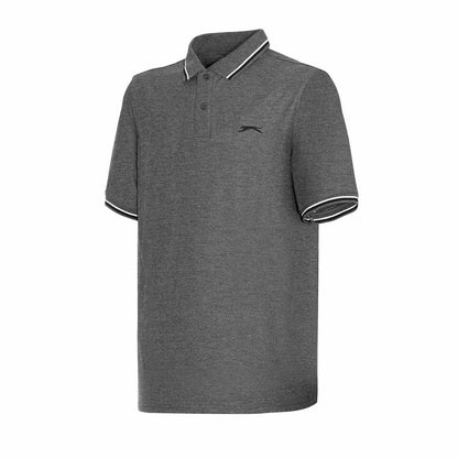 Charcoal Marl Marl - Front - Slazenger Mens Contrast Tipped Polo Shirt