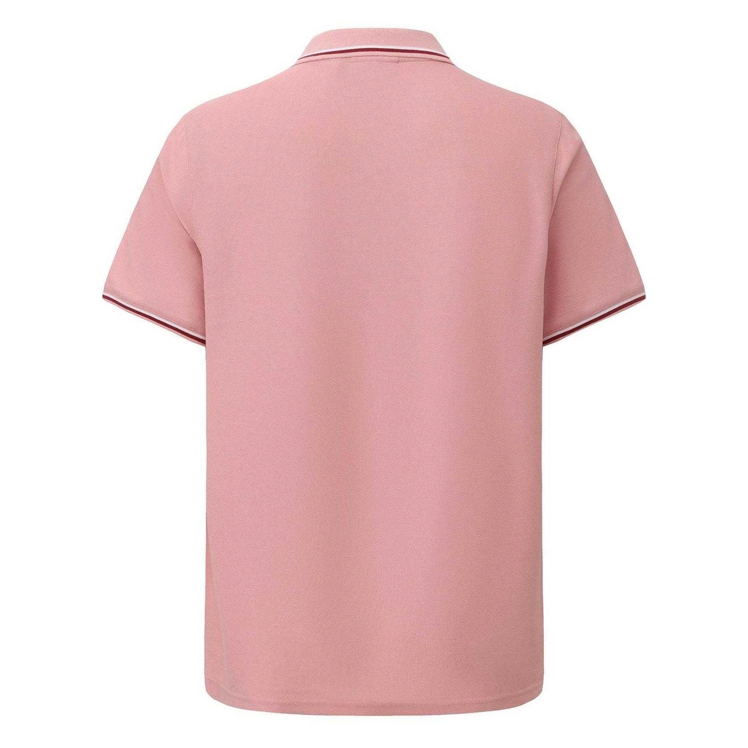 Pink - Back - Slazenger Mens Contrast Tipped Polo Shirt