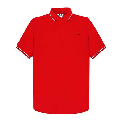 Cherry Red - Front - Slazenger Mens Contrast Tipped Polo Shirt