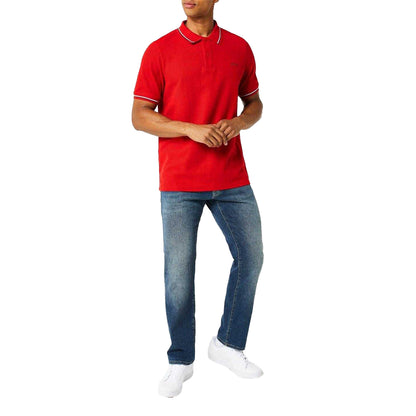 Cherry Red - Side - Slazenger Mens Contrast Tipped Polo Shirt