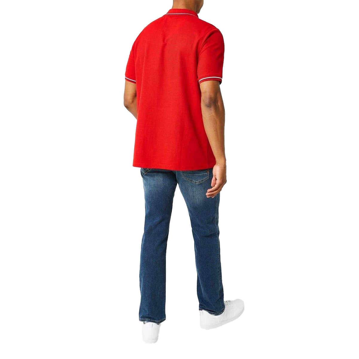 Cherry Red - Lifestyle - Slazenger Mens Contrast Tipped Polo Shirt